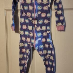The Children's Place Purple and Pink Owl Footie